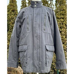 GAP Chore Coat Men's Large Navy Field Work Utility Military Pockets Outdoor NWOT